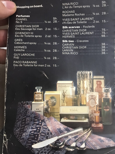 بروشور خريد آنبُرد هواپيمايي سوييس ١٩٧٨