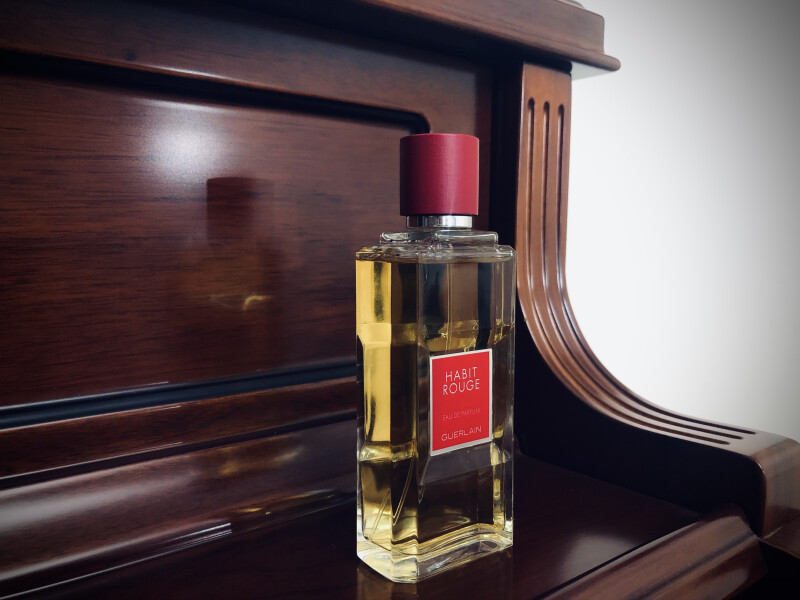 Red coat by GUERLAIN