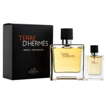 Terre D'Hermes Parfum Pure Perfume 75 ml + 12.5 ml Gift Set-ست هرمس تق 75 میل به همراه تراول 12.5 میل گیفت