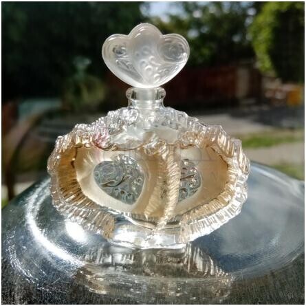 Lalique de Lalique Deux Coeurs Crystal Flacon-لالیک د لالیک دو کویرز گریستال فلاکون